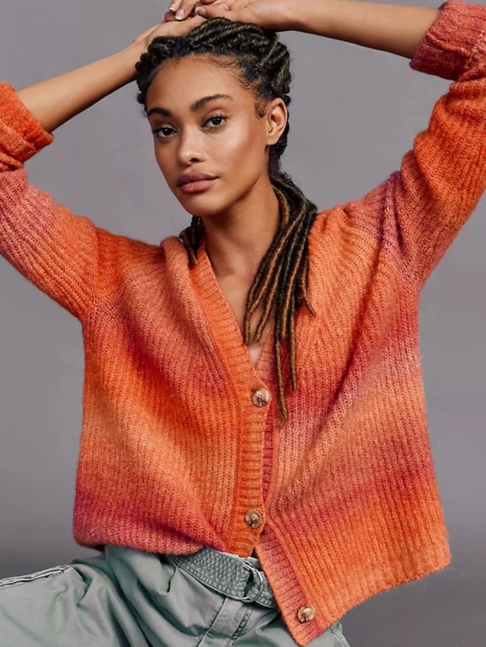 Anthropologie Maeve Hallie Space-Dyed Cardigan Sweater